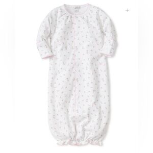 KISSY KISSY Baby Girl Garden Roses Pima Convertible Gown/Romper - NB